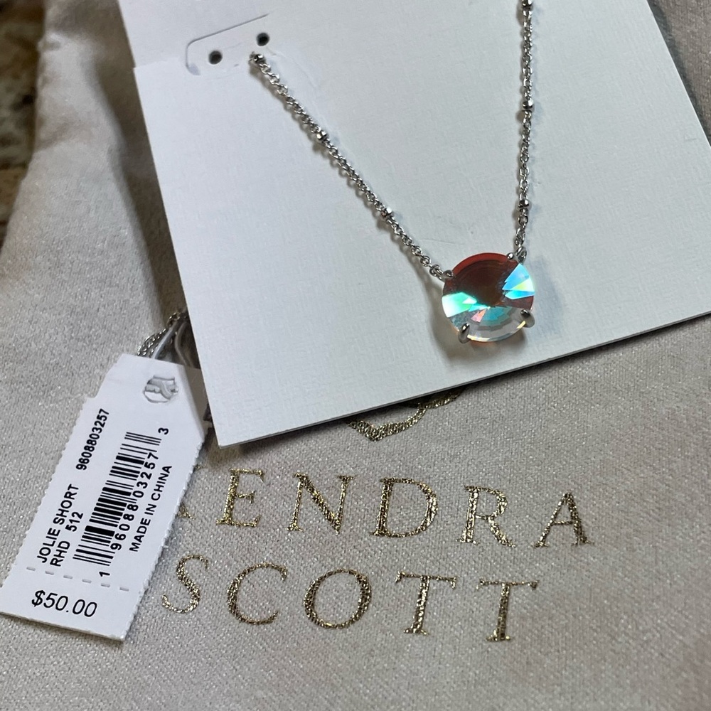 Kendra Scott Silver Necklace with Minimalist Pendant